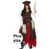 Plus size carnaval piraten verkleedkleding Francis voor dames - Carnavalskostuums
