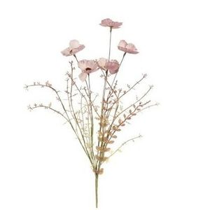 Klaproos/papavers kunsttak roze 53 cm - Kunstbloemen