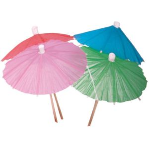 IJs parasolletjes gekleurd 15 x - Cocktailprikkers