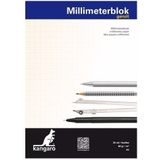 5x Papier blok 1 millimeter geruit - Hobbypapier