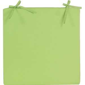 Stoelkussen voor binnen en buiten in de kleur groen 40 x 40 cm - tuinstoelkussens