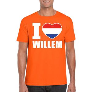 Oranje I love Willem shirt heren - Feestshirts