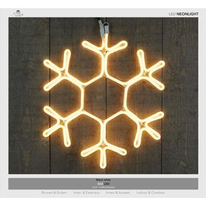 Verlichte sneeuwvlok - figuur - 51 cm - neon LED - kerstverlichting  - kerstverlichting figuur