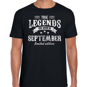 Legends are born in September cadeau t-shirt zwart voor heren - Verjaardag shirts - Feestshirts