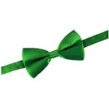 5x Carnaval/feest groene vlinderstrik/vlinderdas 12 cm verkleedaccessoire voor volwassenen - Verkleedstrikjes