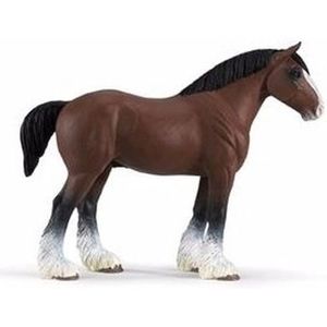 Plastic dieren paardje Clydesdale hengst 13 cm - Speelfiguren