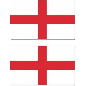 2x stuks landen vlag van Engeland St George vlag - Vlaggen