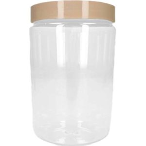 Forte Plastics Voorraadpot/bewaarpot - 800 ml - kunststof - beige- B10 x H15 cm