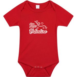 Mr Valentine cadeau baby rompertje rood jongens/babys - Feest rompertjes
