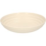 PlasticForte Rond bord/camping - diep bord - D19 cm - beige - kunststof - soepborden