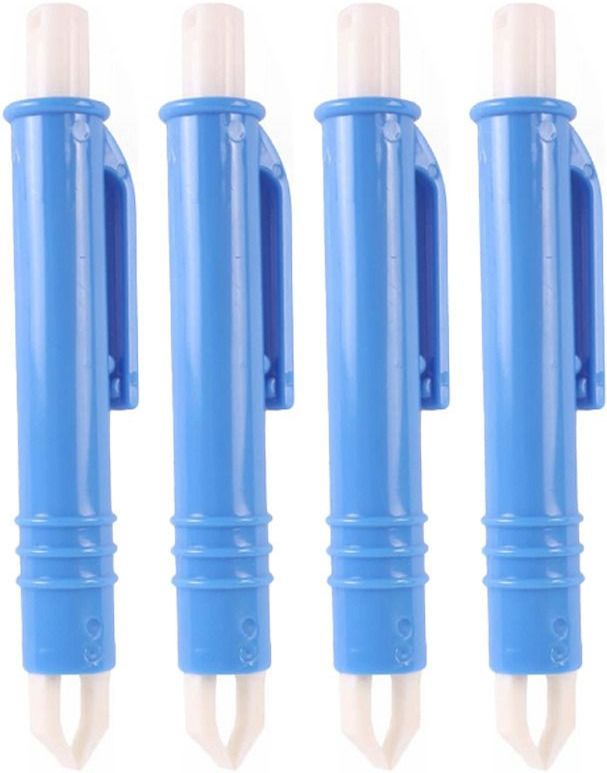 Tekentang - 4x - kunststof - tekenpincet/tekenverwijderaar - 5 cm - Tekentang