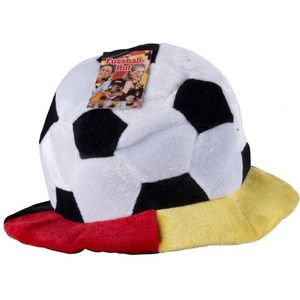 Pluche voetbal hoed Belgie supporters artikelen voor volwassenen - Verkleedhoofddeksels
