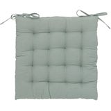 Atmosphera Stoelkussen - 4x - mintgroen - katoen - 38 x 6 cm - zitkussen - tuinstoelkussens