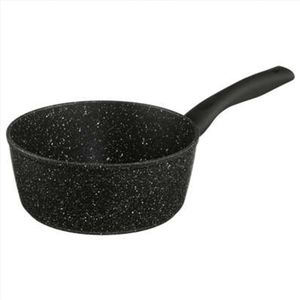 Steelpan/sauspan - Geschikt voor alle kookplaten - Zwart - Dia 20 cm - Hoge krasvastheid