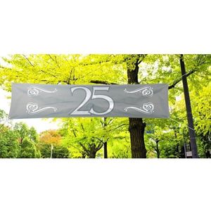 25 jaar jubileum banner zilver - Feestbanieren