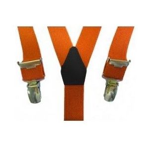 Verkleed bretels oranje voor jongens - Bretels
