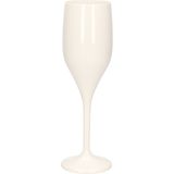 Set van 10x stuks champagne/prosecco flutes glazen wit 150 ml van onbreekbaar kunststof - Champagneglazen
