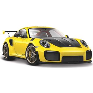 Modelauto Porsche 911 GT2 RS Special Edition geel/zwart 1:24 - Speelgoed auto's