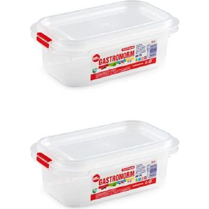4x diepvries vershoudbakje met stevige deksel 600 ml 10,8 x 17,5 x 6,5 cm - Vershoudbakjes