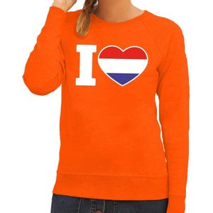 Oranje I love Holland sweater dames - Feesttruien