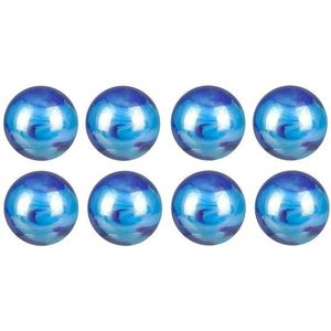 Set van 8 blauwe mega knikkers 42 mm - Knikkers
