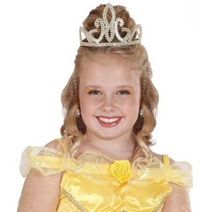 Prinsessen tiara goud voor meisjes - Verkleedhaardecoratie