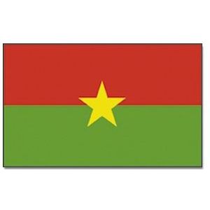 Landen thema vlag Burkina Faso 90 x 150 cm feestversiering - Vlaggen