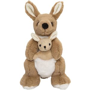 Pluche Familie Kangoeroes Knuffels van 22 cm - Dieren Speelgoed Knuffels Cadeau