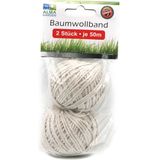 Huishoud/hobby touw - 4x bolletjes - canvas - 50 meter per bolletje - Touwen