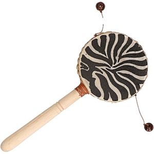 Muziekinstrument hand drum zebra 20 cm - Speelgoed trommels
