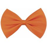 4x stuks oranje verkleed vlinderstrikjes 11 cm voor dames/heren - Verkleedstrikjes