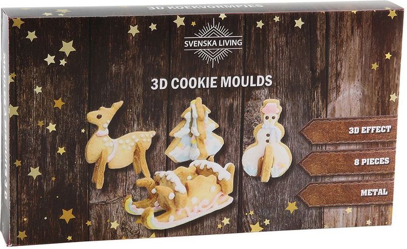 32x stuks kerst thema koekvormpjes/uitsteek vormpjes - Koekjes bakken - vormpjes kerst thema kerstkoekjes