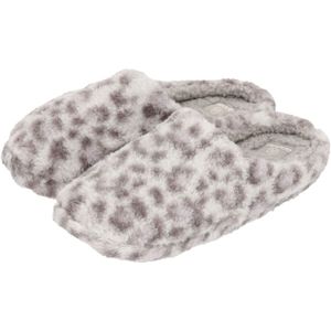 Apollo - Instap Sloffen - Lichtgrijs - Luipaardprint - Pantoffels - Antislip Zool