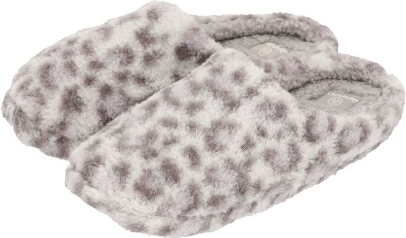 Apollo - Instap Sloffen - Lichtgrijs - Luipaardprint - Pantoffels - Antislip Zool