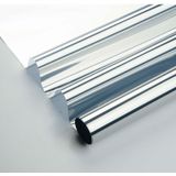 Raamfolie zonwerend semi transparant/zilver 60 cm x 2 meter statisch - Raamstickers