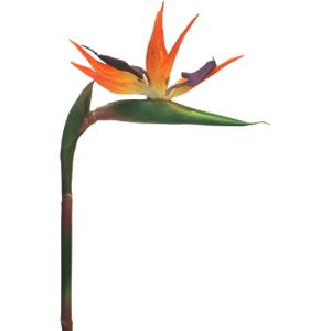 Kunstbloem Strelitzia/Paradijsvogelplant - 84 cm - losse steel - kunst zijdebloem - Kunstbloemen