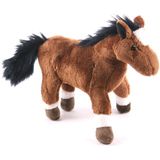 Pluche paard bruin 19 cm