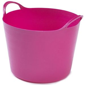 Whitefurze Flexibele emmer - 14 liter - Kunststof - Roze - 32 x 36 x 25 cm