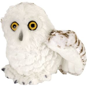 Knuffel sneeuwuil wit 15 cm knuffels kopen - Vogel knuffels
