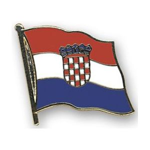 Pin broche Vlag Kroatie 20 mm - Decoratiepin/ broches