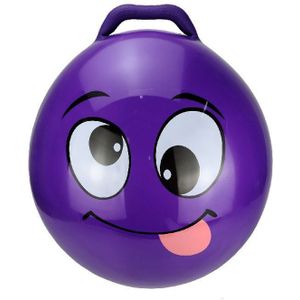 Skippybal smiley voor kinderen paars 55 cm - Skippyballen