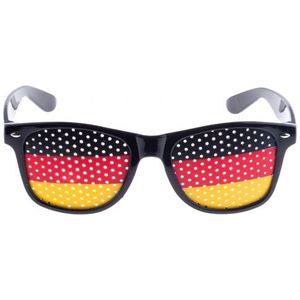 Zwarte Duitsland vlag bril voor volwassenen - Verkleedbrillen