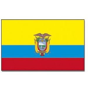 Landen thema vlag Ecuador 90 x 150 cm feestversiering - Vlaggen