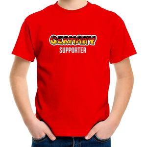 Rood t-shirt Germany / Duitsland supporter EK/ WK voor kinderen - Feestshirts