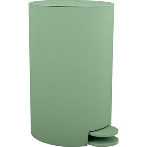 MSV Prullenbak/pedaalemmer - kunststof - groen - 3L - klein model - 15 x 27 cm - Badkamer/toilet