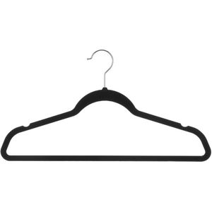 Five Kledinghangers - 8x - zwart - kunststof - 45 x 23 cm - kleerhangers