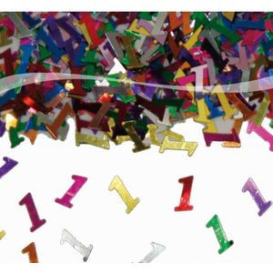 1x zakjes confetti 1 jaar verjaardag thema - Confetti