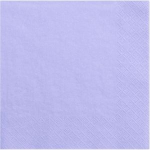 60x Papieren tafel servetten lila paars 33 x 33 cm - Feestservetten