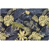 Placemat/onderlegger - 4x - blad motief - 44 x 28 cm - tafeldecoratie