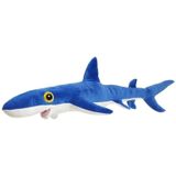 Set van 2x Pluche Haaien Knuffels van 60 cm - Oceaan Dieren/Vissen - Blauwe Haai en Tijgerhaai